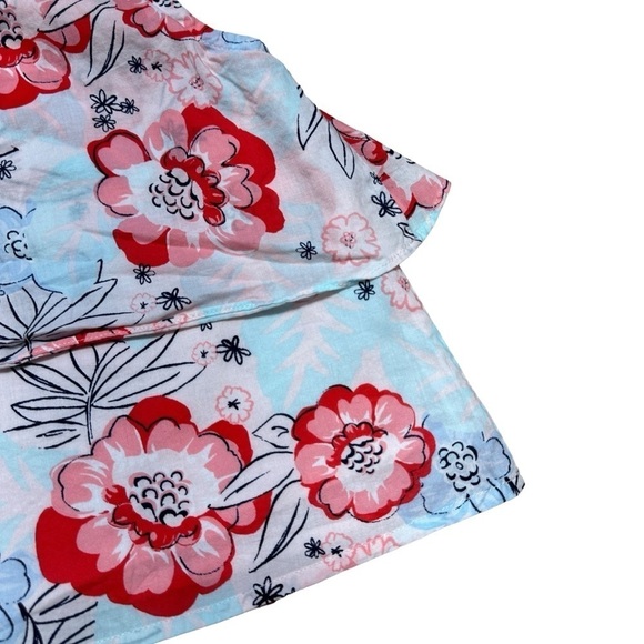 Janie & Jack Light Blue and Pink Floral Sleeveless Top US 3 - Picture 6 of 8